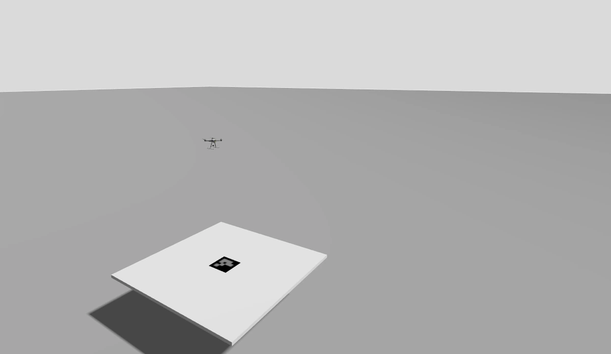 Recorded Gazebo simulation of the UAV landing task